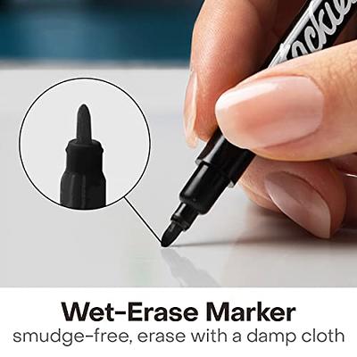  Dry Erase Markers, 80 Count, Black,Chisel Tip-White