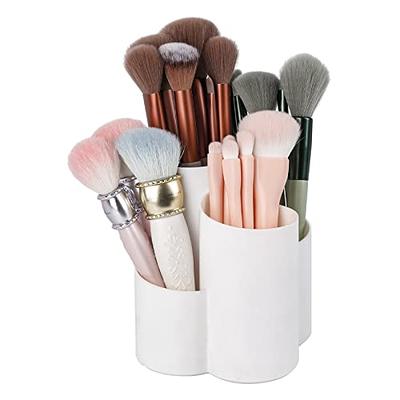 skin care organizer,Makeup Desk Organizer With Drawers,Countertop Organizer  for Cosmetics,Vanity brush with Holder for Lipstick, Brushes, Eyeshadow,  and Jewelry Desktop Finishing Dresser (White)