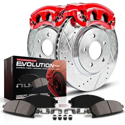 Power Stop Front S2870 Pair of High-Temp Red Powder Coated