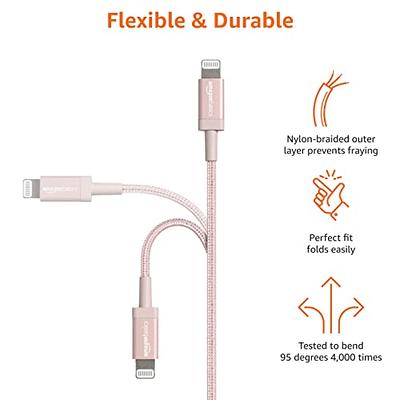 Basics USB-C to Lightning Charger Cable, Nylon Braided Cord