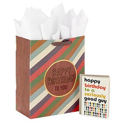 Hallmark Wrap 13 Large Gift Bag with Tissue Paper and Birthday Card, 135,  Green, Yellow, Gray, Blue - Yahoo Shopping