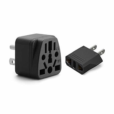 2-Pack] Italy Travel Power Adapter, VINTAR 3 Prong Grounded Plug