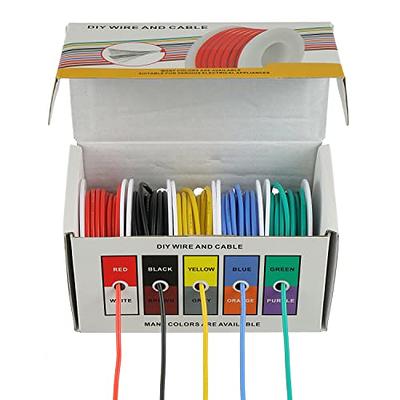 CBAZY Hook up Wire Kit (Stranded Wire Kit) 18 Gauge Flexible Silicone rubber Electric Wire 6 colors 16.4 feet Each 18 AWG