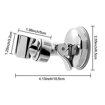 Shower Head Holder Strong Adhesive Adjustable Handheld Shower Wand Holder  No Drilling Wall Mount Bracket (Silver)