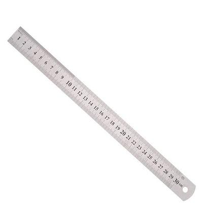 Shinwa 12 300 mm English Metric Rigid (1.250 Wide x .040 Thick) Zero Glare Satin Chrome Stainless Steel E/M Machinist Engineer Ruler/Rule with