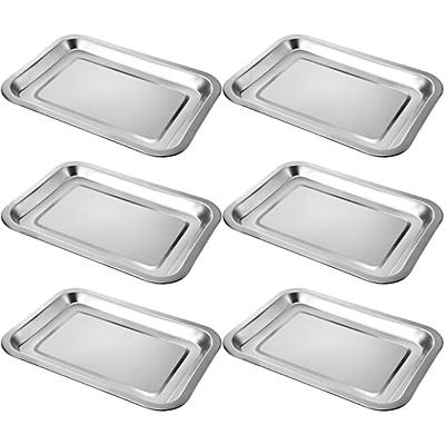 HONGBAKE Toaster Oven Pans for Baking, Nonstick 1/8 Cookie Sheet Pan Set,  Small Baking Tray, 9.7X7.5, Dishwasher Safe and Heavy Duty, 2 Pack - Black