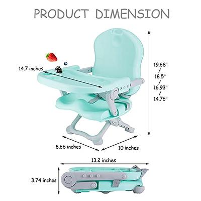 Toddler Booster Seat for Dining Table, Kids Booster Seat for Dining Table  Waterproof with 2 Adjustable Seat Belts Safety Buckle