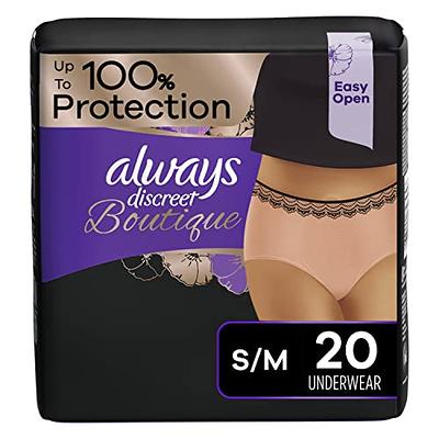 Always Discreet Incontinence Underwear for Women, Maximum (Large) (56 ct.)