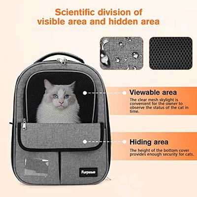 Double Layer Cat Carrier Backpack Removable Cat Carrier for 2 Cats For  Small Medium Dogs Cats Breathable Pet Backpack Travel Bag