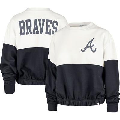 Women's '47 White/Navy Atlanta Braves Take Two Bonita Pullover Sweatshirt -  Yahoo Shopping