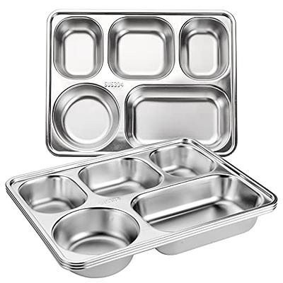  AIYoo Divided Plate with Lid for Adults 304 Stainless