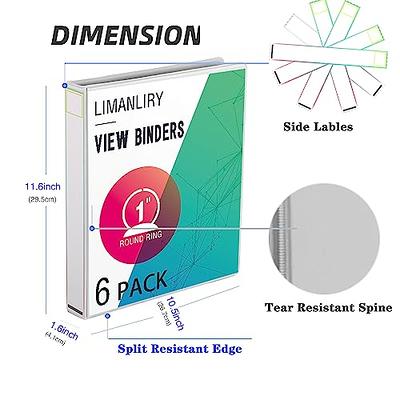 Vienrose 3 Ring Binder for 8.5 x 11 Inch Paper 1 Inch Round Rings Binder  with Linen Durable Binders with Interior Pockets for School Office Home -  Yahoo Shopping