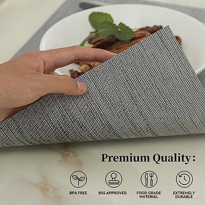 PVC Heat Resistant Non-slip Placemats for Dining Table Washable