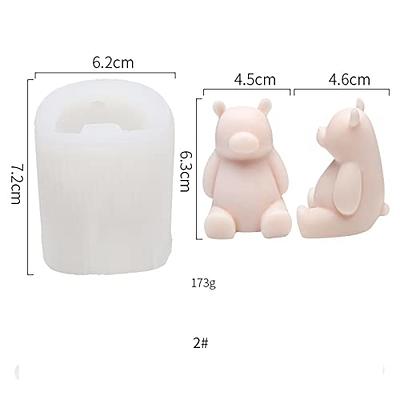 MICANGP Reusable Bear Candle Mold Mini 3D Bear Candle Mould Soap