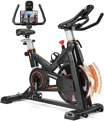 Folding Exercise Bike, 5-in-1 Foldable Stationary Bike Upgraded 16-level  Magnetic Resistance 10DB Near-silent Bike Upright Indoor Exercise Bike for