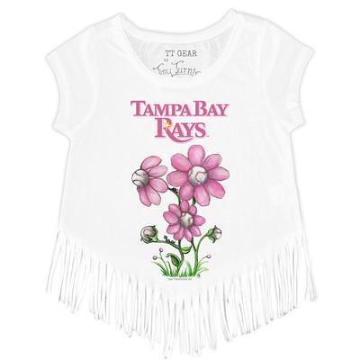 Girls Youth Tiny Turnip Navy Tampa Bay Rays 2023 Spring Training Fringe T-Shirt Size: Large
