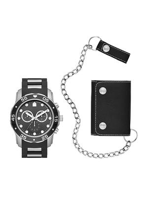 Stainless Steel Chain-Link Watch, SILVER