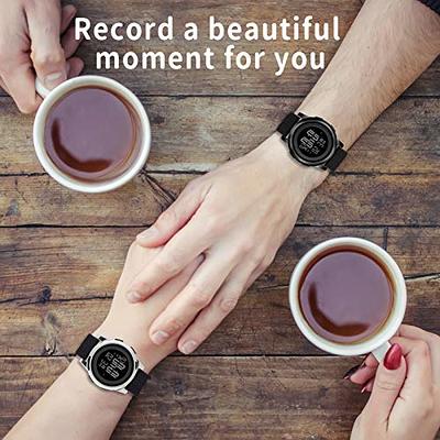 YUINK Mens Digital Watch Ultra-Thin Sports Waterproof Simple Watch  Stainless Steel Wrist Watch for Men Women