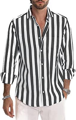 Men's Casual Long Sleeve Plaid Lapel Shirt - Temu