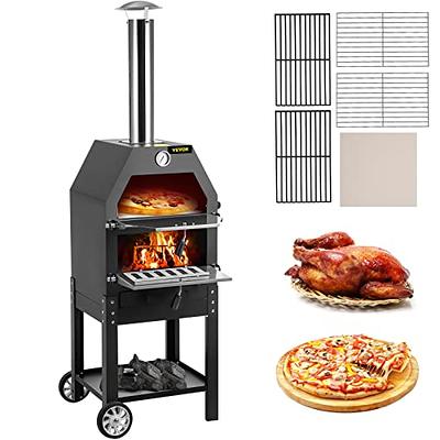 Costway Oven Wood Fire Pizza Maker Grill Outdoor Pizza Oven with Pizza  Stone and Waterproof Cover OP70813 - The Home Depot