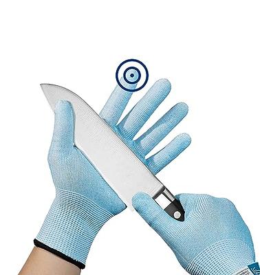 Schwer ANSI A9 Cut Resistant Gloves, Uncoated Food Grade Reliable Cutting Gloves, Mandoline Gloves for Kitchen Meat Cutting, Oyster Shucking, Fish