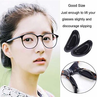 5 Pairs Adhesive Eye Glasses Nose Pads, D Shape Stick on Anti-Slip Soft  Silicone, Adhesive Nose Pads Glasses Nose Pad for Glasses, Eyeglasses and  Sunglasses