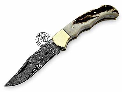  NedFoss Damascus Pocket Knife for Men, 6.5 Handmade