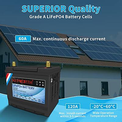 DEESPAEK 24V 100Ah LiFePO4 Battery, Rechargeable Deep Cycles Lithium  Batteries with 100A BMS, Perfect for RV, Solar, Marine, Household  Appliances