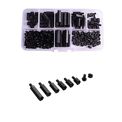 Jucoan 380PCS M3 Male Female Nylon Hex Spacer Standoffs Screws Nuts  Assortment Kit Threaded Pillar PCB Motherboard (Black) : : Tools &  Home Improvement