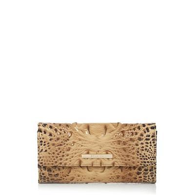 BRAHMIN Rockville Collection Veronica Ivory Iguana Envelope Wallet