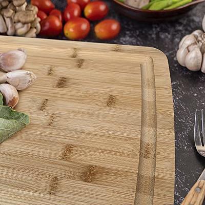 VORVIL 30 x 20 Bamboo Cutting Board for Kitchen Meal Prep and Counter  Protection with 8”