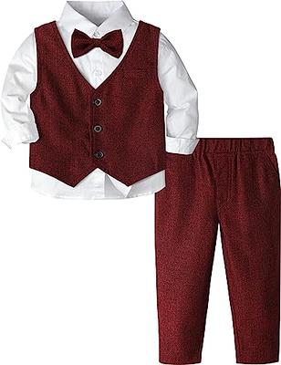 Baby Boys Full Sleeves Checked Coat Suit Set - Brown | Juscubs