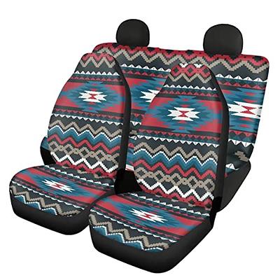 WELLFLYHOM Aztec Print Universal Rear Split Bench Seat Cover for Cars Truck  SUV