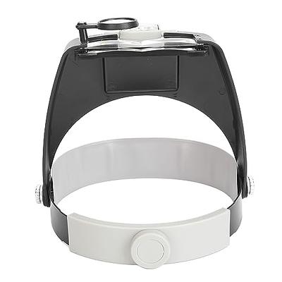 SUNJOYCO Head Mount Magnifier, Professional Jeweler Loupe Headband  Magnifying Glasses Magnify Goggles, Lighted Headband Magnifier Rechargeable  Head