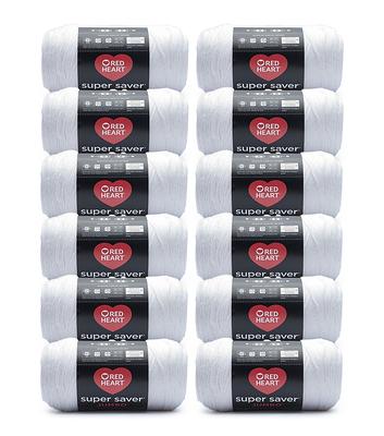 Red Heart Super Saver Jumbo Yarn 12 Bundle - White - Yahoo Shopping