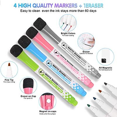 12 Colors Magnetic Dry Erase Markers Pen Whiteboard Fine Tip for Fridge Boards