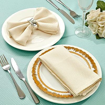 Mebakuk Cloth Napkins Set of 6, Premium 17 x 17 Inch Solid Washable Linen  Style Napkins, Soft Table Napkin for Wedding Party Restaurant Dinner  Parties