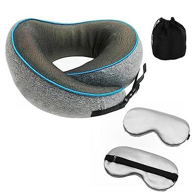 Travel Pillow Memory Foam Neck Pillow with Storage Bag for