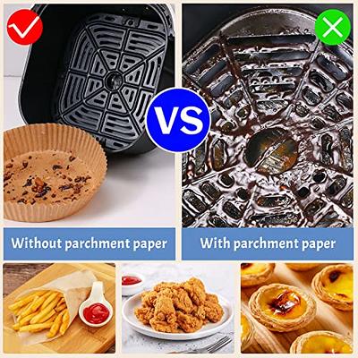 UHOUSE 120PCS Square Air Fryer Disposable Paper Liner, 7.9 inch Non-stick  Air Fryer Disposable Liners, Food Grade Parchment,Baking Paper for Air  Fryer