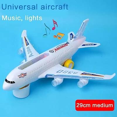 2 Pack Airplane Toys for Kids, Bump and Go Action, Toddler Toy Plane with LED Flashing Lights and Sounds for Boys & Girls 3 -12 Years Old, Blue