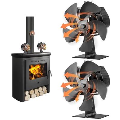 Tomersun Wood Stove Fan, 5 Blades Fireplace Fan, Heat Powered Stove Fan for Wood  Burning Stove/Pellet/Log Burner/Fireplace… - Yahoo Shopping