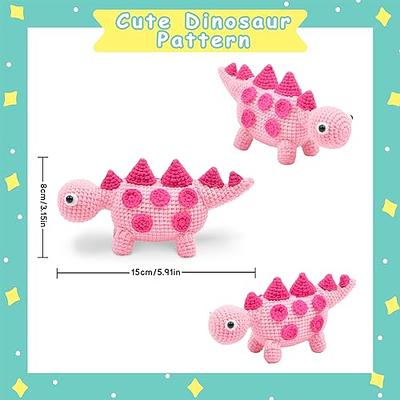 MaciRept Crochet Animal Kit,Crochet Starter Kit for Beginner,Cute Pink Dinosaur  Crochet Kit Complete Crochet Stater Kits Includes Yarn, Hook, Needles  Accessories - Yahoo Shopping