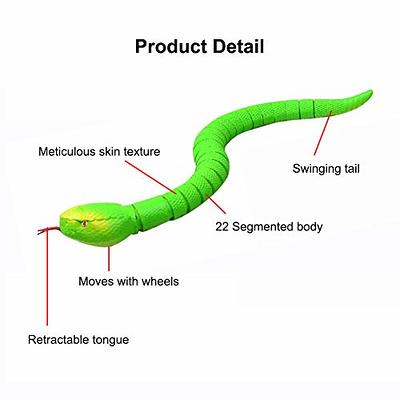 Realistic Remote Control RC Snake Toy Fast Moving Simulation Fake  Rattlesnake Robotic Toy Battery Powered Snake-Egg Controller USB  Rechargeable Snake