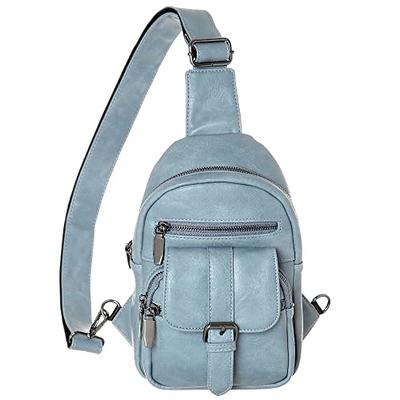 Sling Crossbody Backpack Shoulder Bag Men Women Leather Chest Purse Fanny  Pack