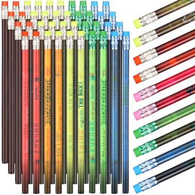 100 Pieces Inspirational Pencils Color Changing Mood Pencil Motivational  Fun Pencils Personalized Color Changing Pencils for Kids Wooden Heat