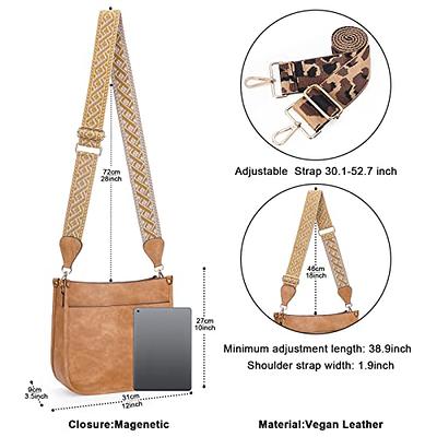 HKCLUF Women's Designer Leather Crossbody Bag