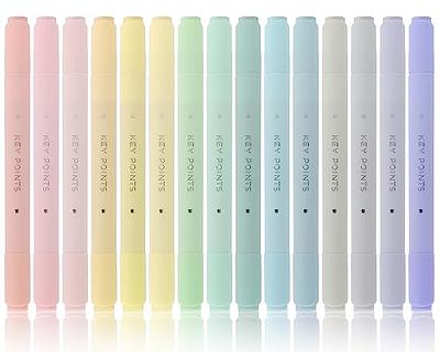  WRITECH Retractable Bible Highlighters Assorted: Pastel Colors  No Bleed Aesthetic Marker Pen Chisel Tip, 12 pack : Office Products