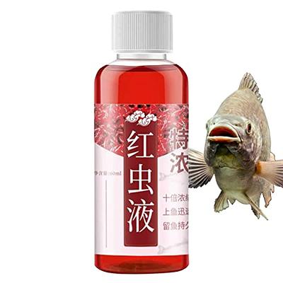 Red Worm Scent Fish Attractants for Baits,Red Worm Liquid Bait Concentrated  Fishing Lures Baits Red