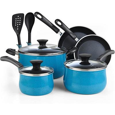 The Pioneer Woman 25 Piece Ceramic Nonstick Aluminum Easy Clean Cookware Set,  Ombre Teal 