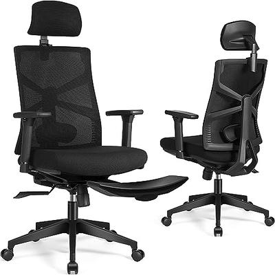 SICHY AGE Black Desk Chair Ergonomic Chair with Headrest Home Office Chair  Computer Chair Desk Chair Adjustable Headrest Lumbar Support Heavy Duty